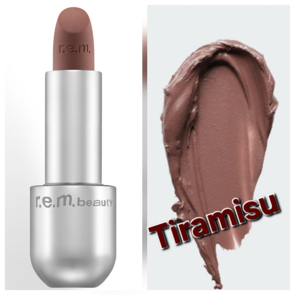 Two New r.e.m. beauty On Your Collar Matte Lipstick in Tiramisu